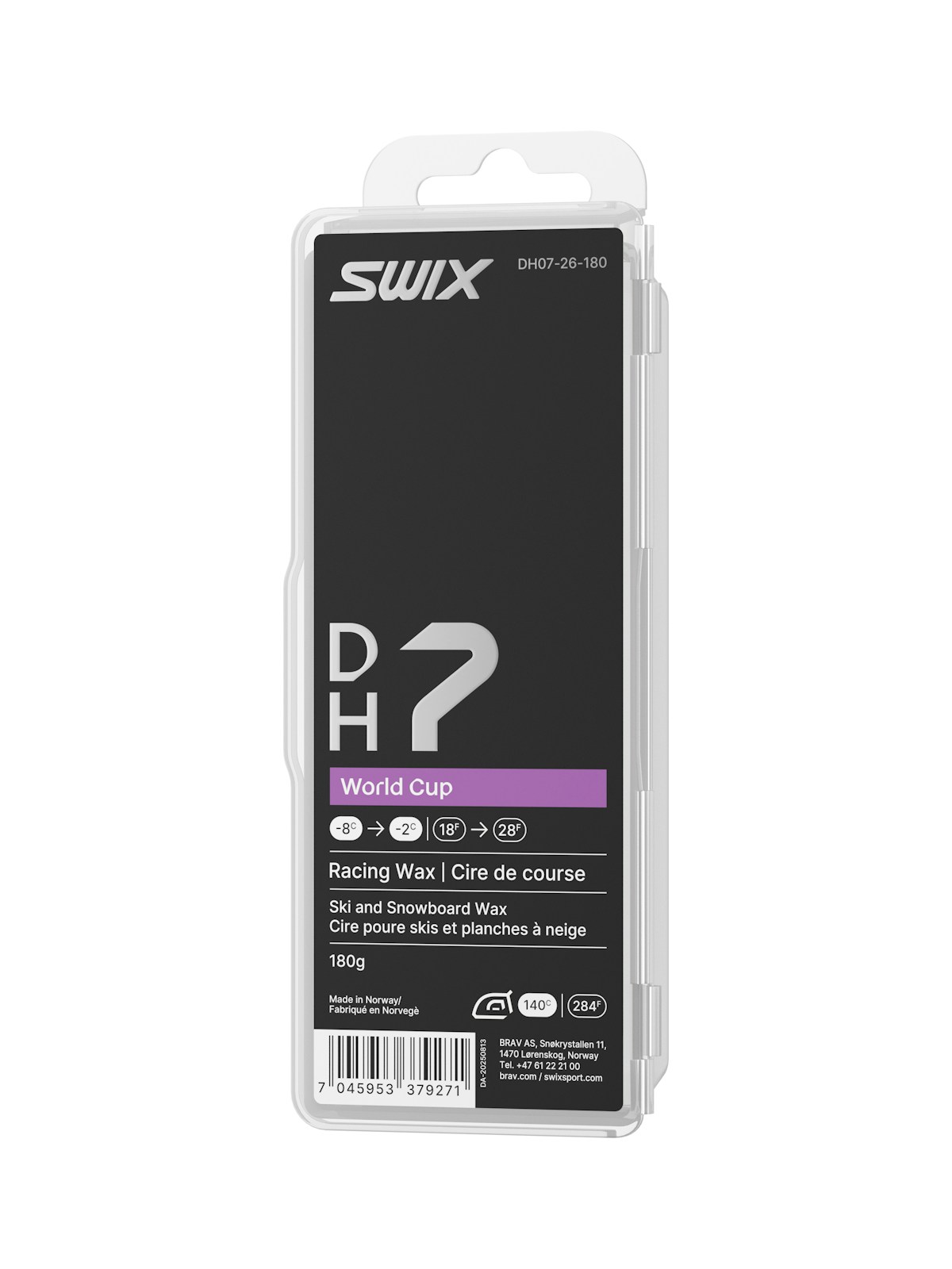 SWIX DH7世界杯滑行蜡 DH07-26-180
