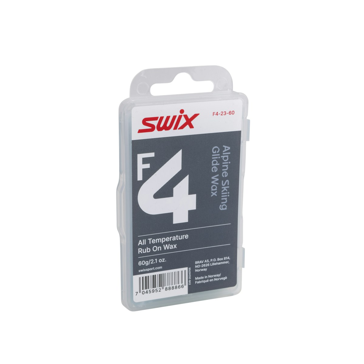 SWIX F4涂抹型滑行蜡附软木 F4-23-60 图 2