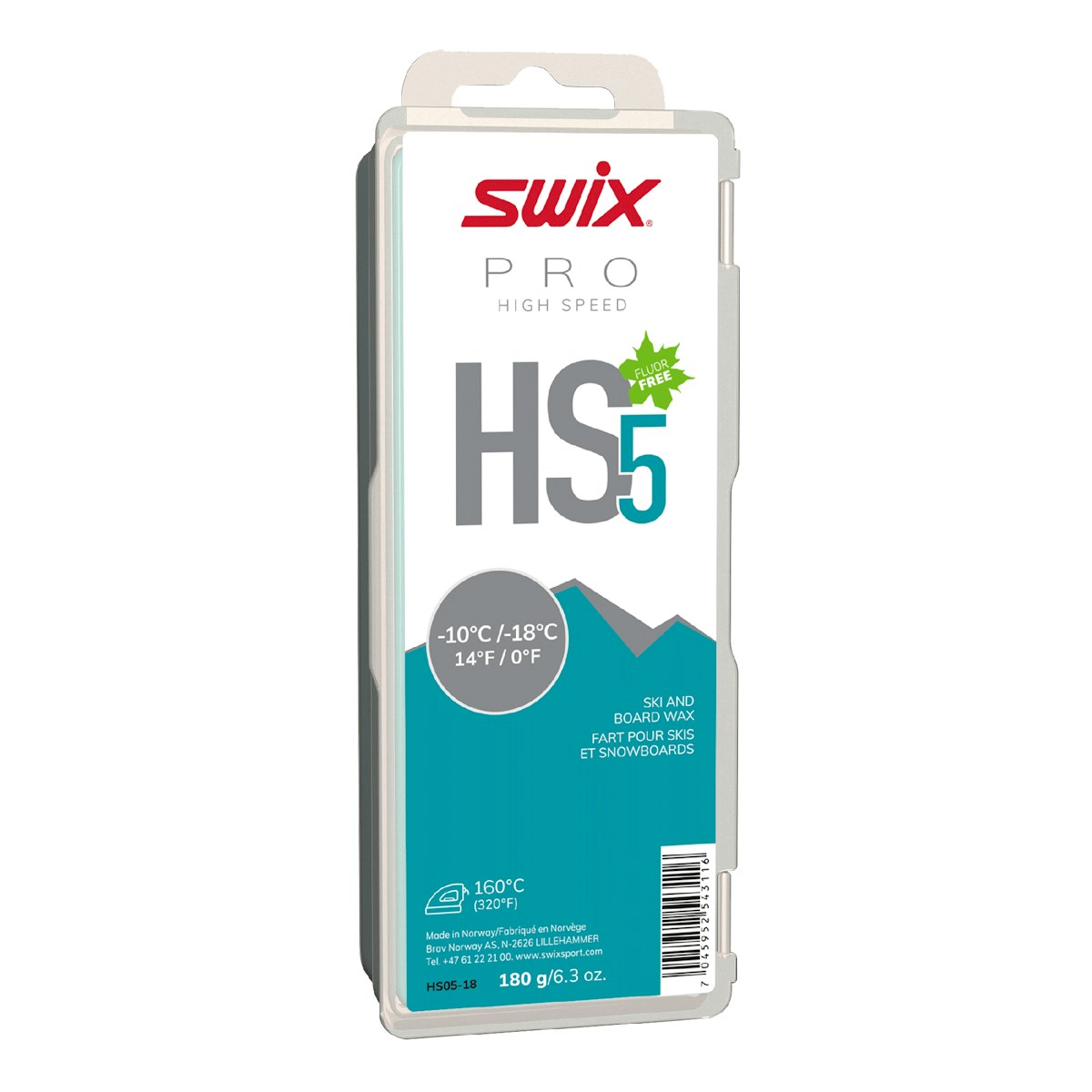 SWIX 无氟快速蜡 HS05-18（-18~-10℃）
