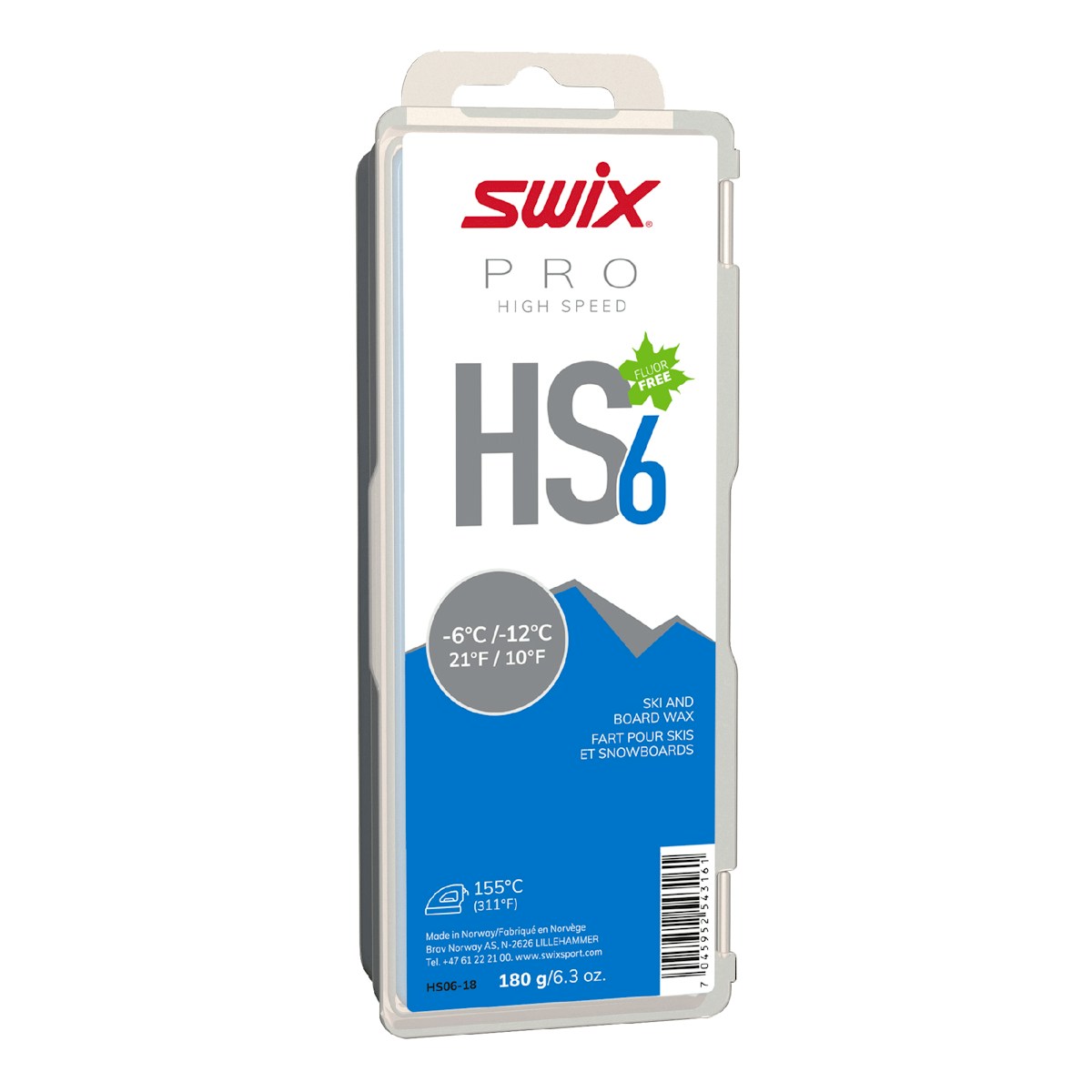 SWIX 无氟快速蜡 HS06-18（-12~-6℃）