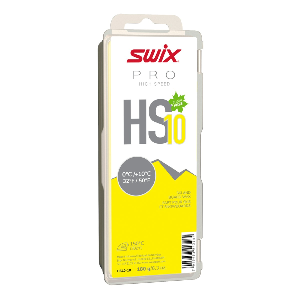 SWIX 无氟快速蜡 HS10-18（0~10℃）