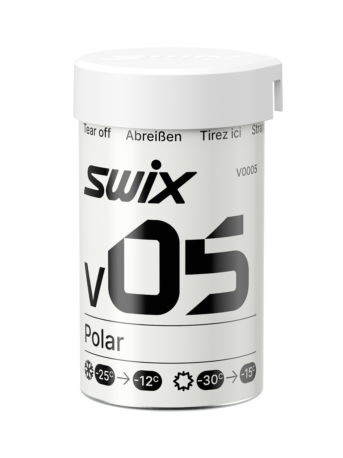 SWIX 硬质防滑蜡 V0005（-30~-15℃）